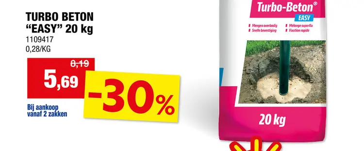 Promotie: Knauf Turbo-Beton easy 20kg