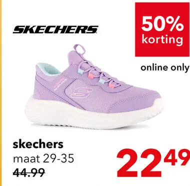Aanbieding: Skechers Bounder Pro Slip-ins meisjes sneakers paars