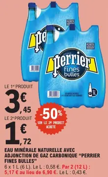 Offre: EAU MINÉRALE NATURELLE AVEC ADJONCTION DE GAZ