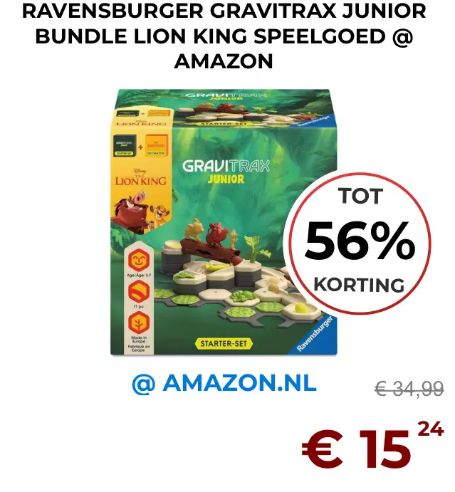 Aanbieding: Ravensburger GRAVITRAX junior bundle lion king