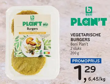 Aanbieding: Vegetarische burgers Plan't