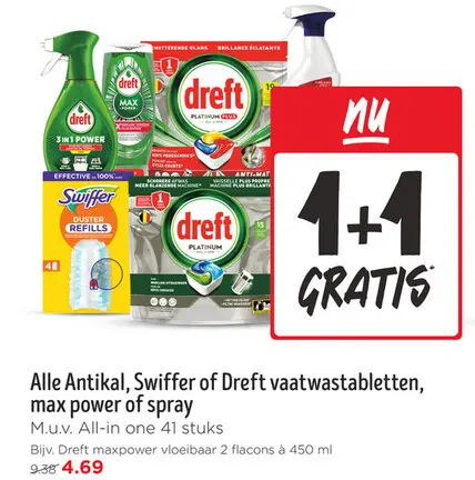 Aanbieding: Antikal, Swiffer of Dreft vaatwastabletten, m