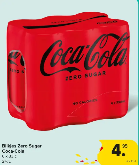 Promotie: Blikjes Zero Sugar