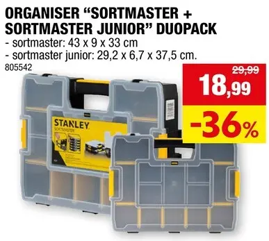 Promotie: Organiser "Sortmaster + Sortmaster Junior" Duopack