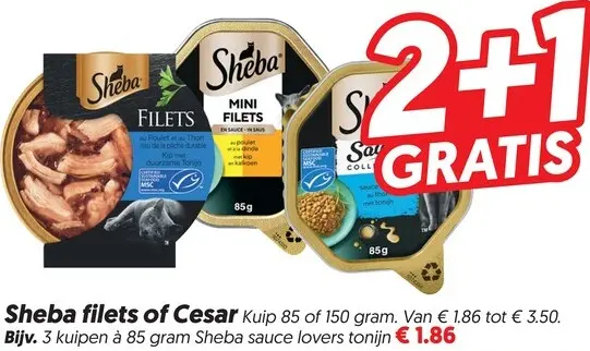 Aanbieding: Sheba filets of Cesar