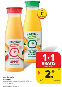 Offre: Jus de fruits Innocent