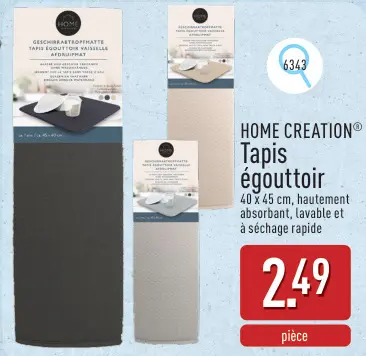 Offre: Tapis égouttoir