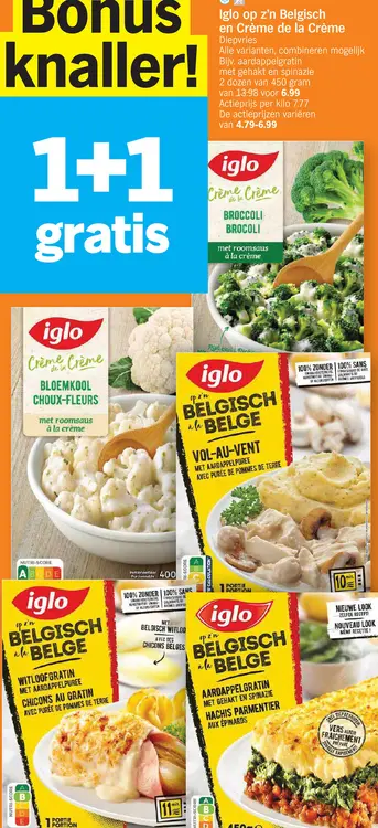 Promotie: Iglo op z'n Belgisch en Crème de la Crème 