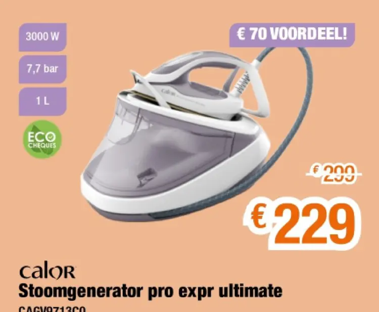 Promotie: Stoomgenerator pro expr ultimate