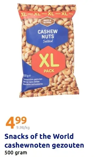 Promotie: cashewnoten gezouten
