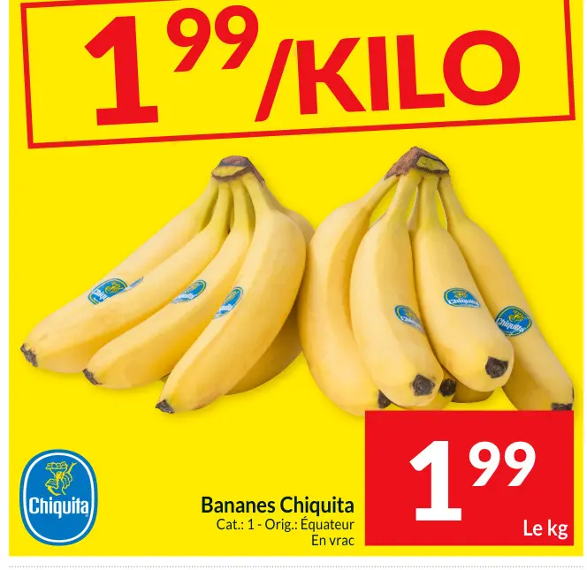 Offre: Bananes Chiquita