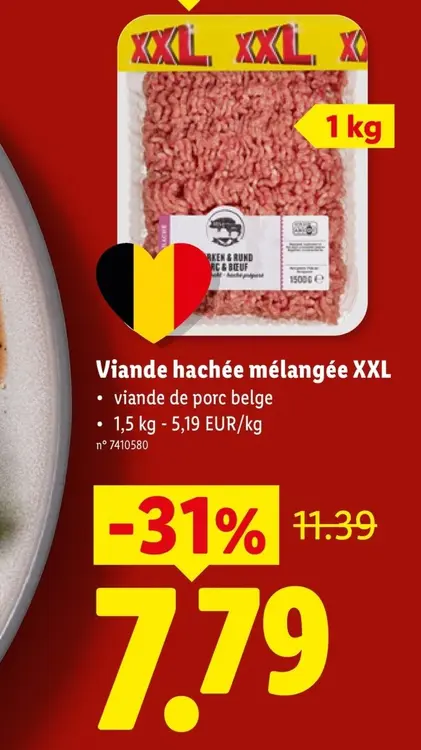 Offre: Viande hachée mélangée XXL