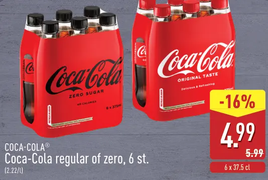 Aanbieding: Coca-Cola regular of zero