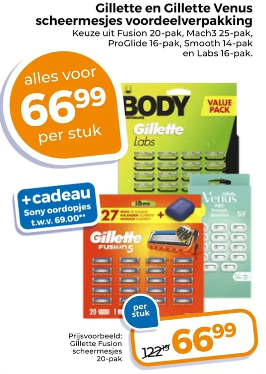 Aanbieding: Scheermesjes voordeelverpakking