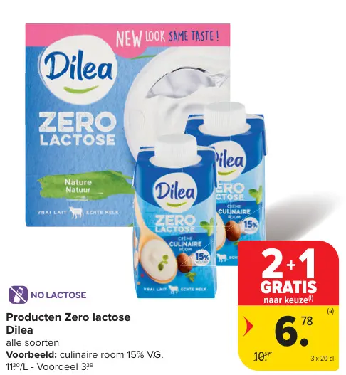 Promotie: Producten Zero lactose