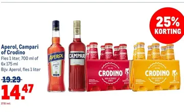 Aanbieding: Aperol, Campari of Crodino