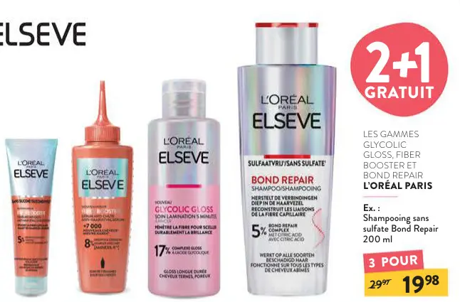 Offre: Shampooing sans sulfate Bond Repair