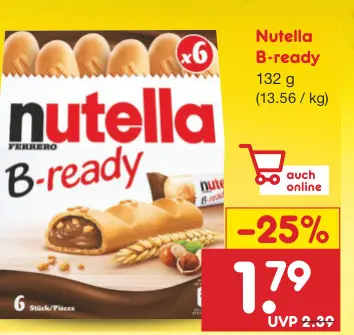 Aanbieding: Nutella B-ready