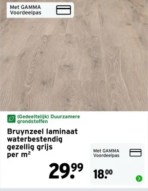 Aanbieding: Bruynzeel laminaat waterbestendig gezellig gr