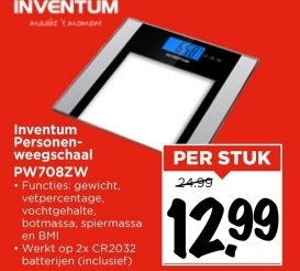 Aanbieding: Inventum Personen- weegschaal PW708ZW