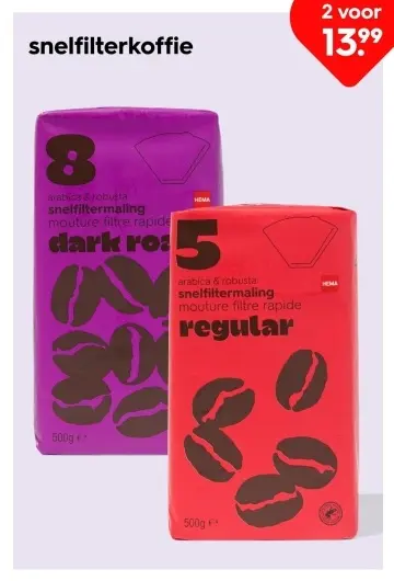 Aanbieding: snelfilterkoffie