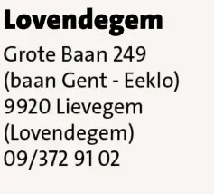 Aanbieding: Lovendegem