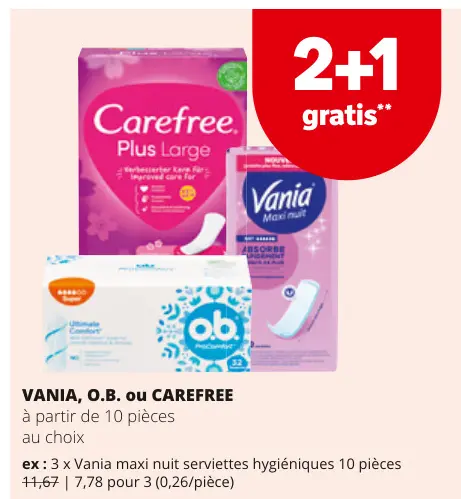 Offre: Vania maxi nuit serviettes hygiéniques