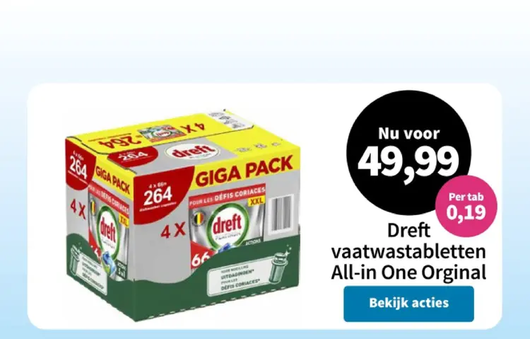 Aanbieding: vaatwastabletten All-in One Orginal