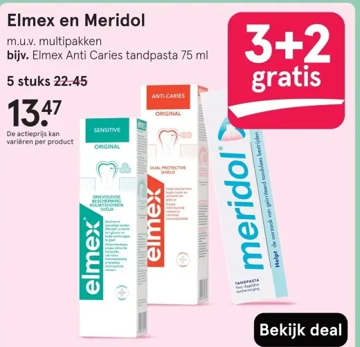 Aanbieding: Elmex en Meridol tandpasta