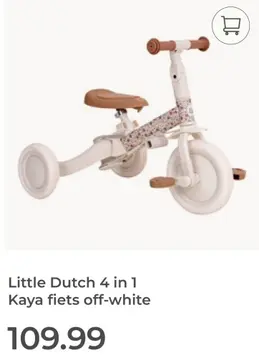 Aanbieding: Little Dutch 4 in 1 Kaya fiets off-white
