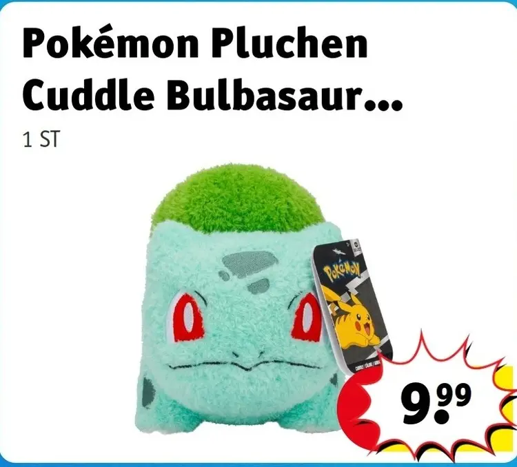 Promotie: Pluchen Cuddle Bulbasaur Knuffel