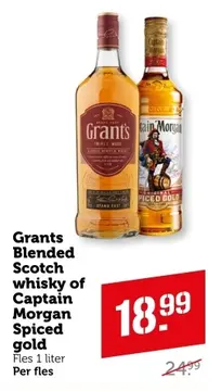 Aanbieding: Grants Blended Scotch whisky of Captain Morga