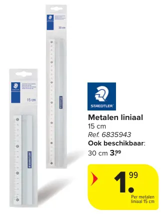 Promotie: Metalen liniaal