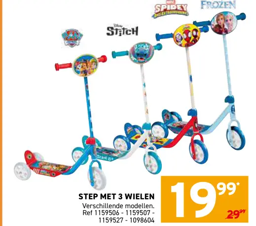 Promotie: Step met 3 wielen