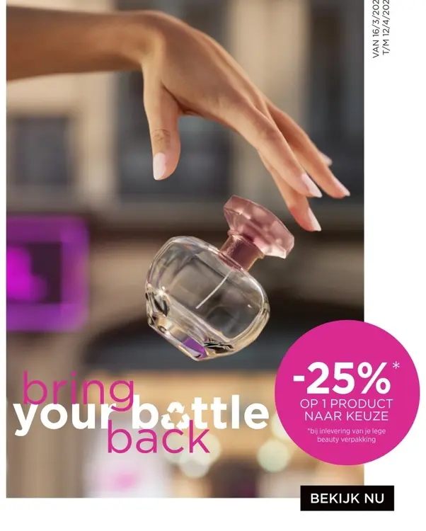 Aanbieding: bring your bottle back