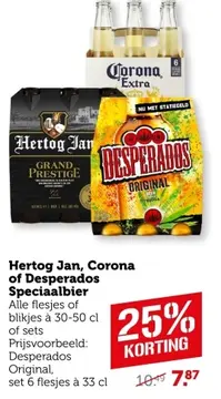 Aanbieding: Hertog Jan, Corona of Desperados Speciaalbier