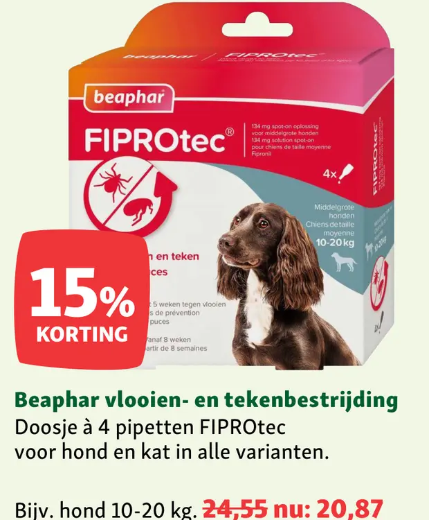 Aanbieding: Beaphar vlooien- en tekenbestrijding