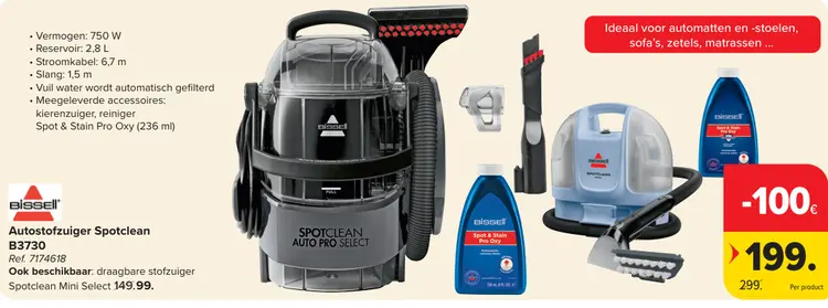 Promotie: Autostofzuiger Spotclean B3730
