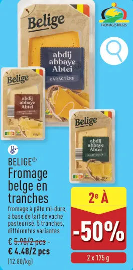 Offre: Fromage belge en tranches