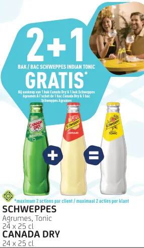Promotie: SCHWEPPES Agrumes, Tonic CANADA DRY