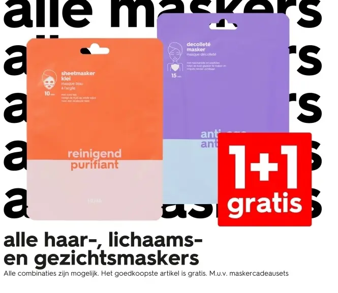 Aanbieding: Haar-, lichaams- en gezichtsmaskers