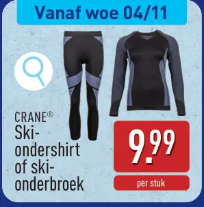 Promotie: CRANE® Ski-ondershirt of ski-onderbroek