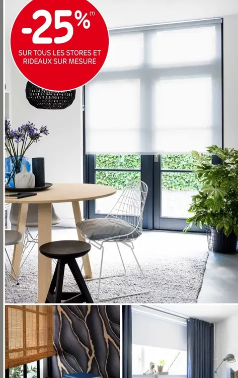 Offre: Stores et rideaux sur mesure