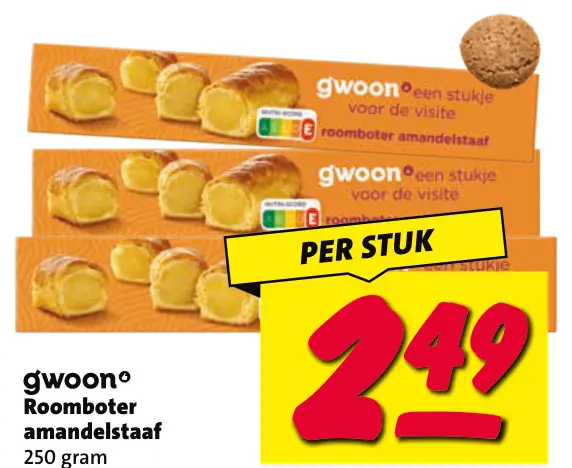 Aanbieding: Roomboter amandelstaaf