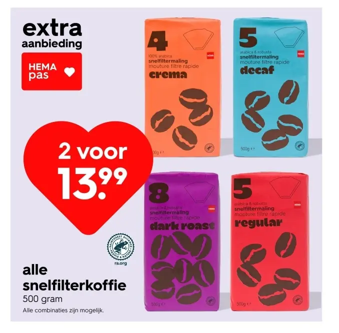 Aanbieding: snelfilterkoffie