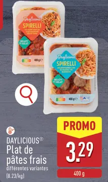 Offre: Plat de pâtes frais