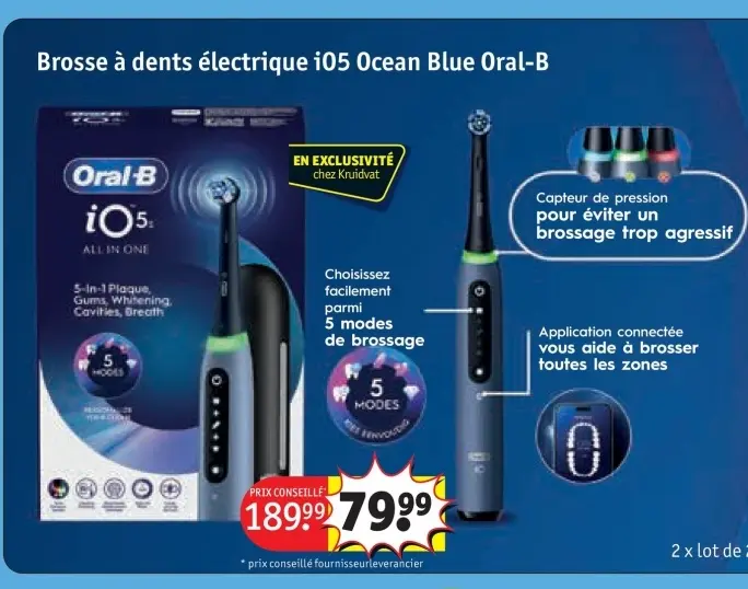Offre: Brosse à dents électrique i05 Ocean Blue