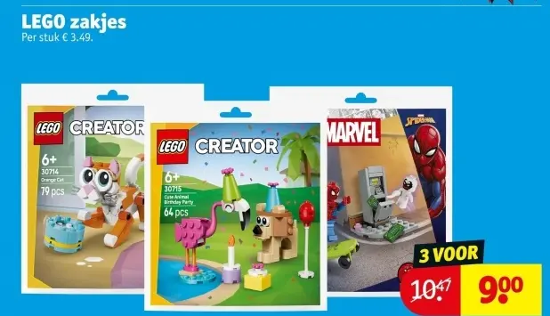 Aanbieding: LEGO zakjes