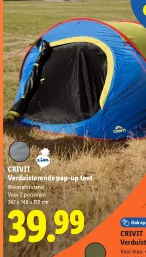 Aanbieding: Verduisterende pop-up tent