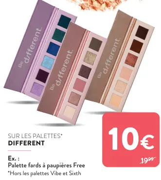 Offre: Palette fards à paupières Free
